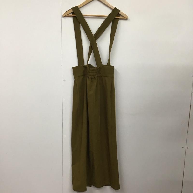 ムルーア MURUA ジャンパースカート ジャンパースカート S 無地 カーキ / カーキ / レディース USED 古着 中古 10130546