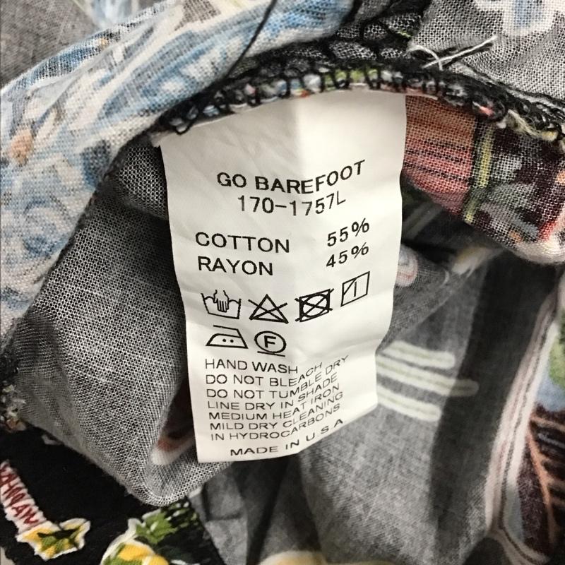 ゴーベアフット GOBAREFOOT パンツ ショートパンツ S 総柄 黒 / ブラック / メンズ USED 古着 中古 10130383