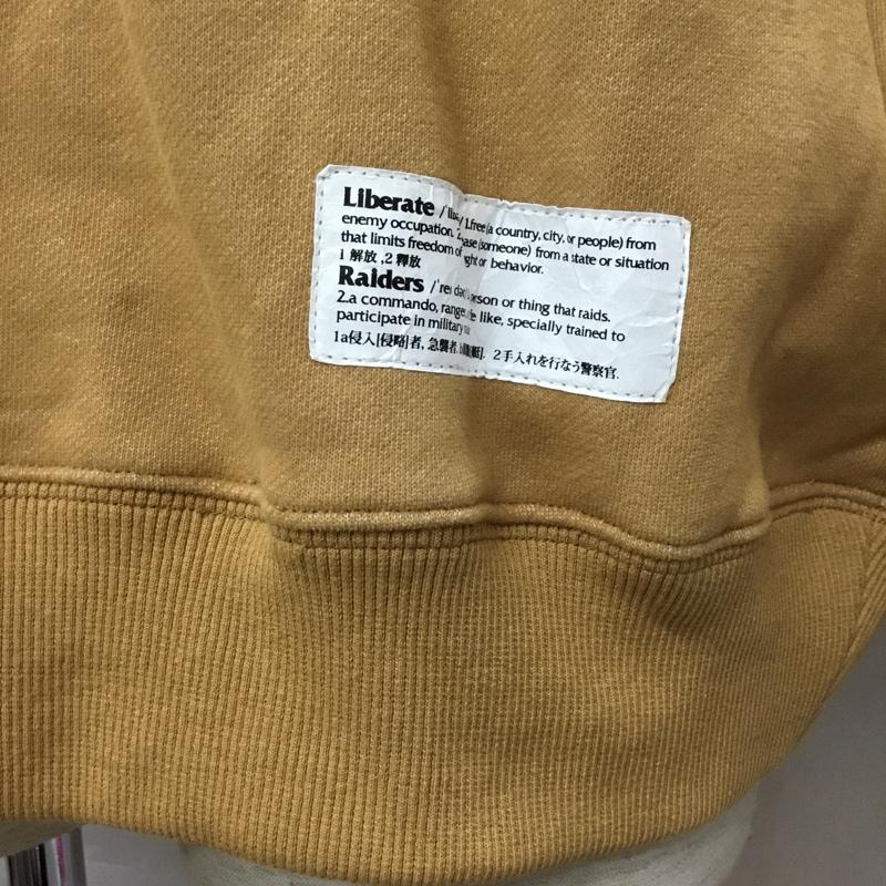 リベレイダース Liberaiders トレーナー 長袖 753022008 スウェット 裏起毛 L ロゴ、文字 ベージュ / ベージュ / メンズ USED 古着 中古 10114797