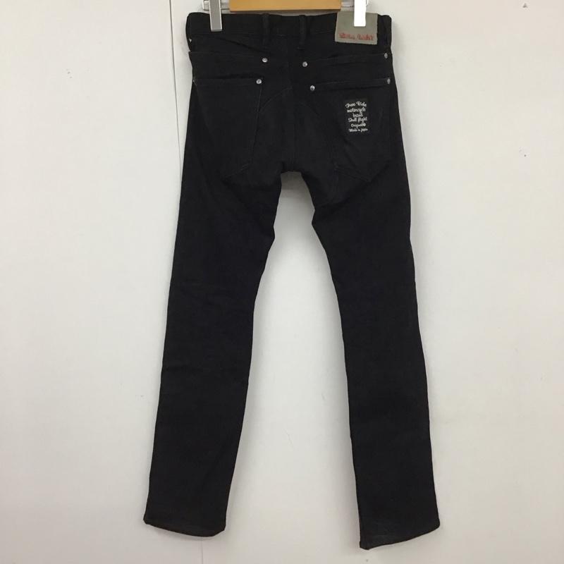 スカルフライト SKULLFLIGHT パンツ デニム、ジーンズ スキニーパンツ 29 無地 黒 / ブラック /  メンズ USED 古着 中古 10121320