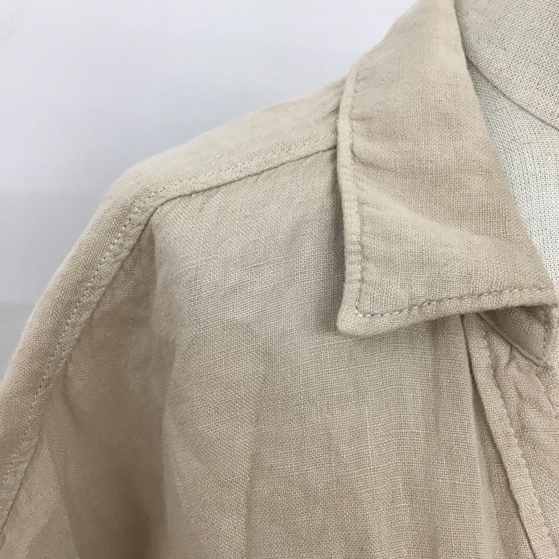 ザラ ZARA シャツ、ブラウス 半袖 2402 500 711 スキッパーシャツ L 無地 ベージュ / ベージュ / レディース USED 古着 中古 10117397