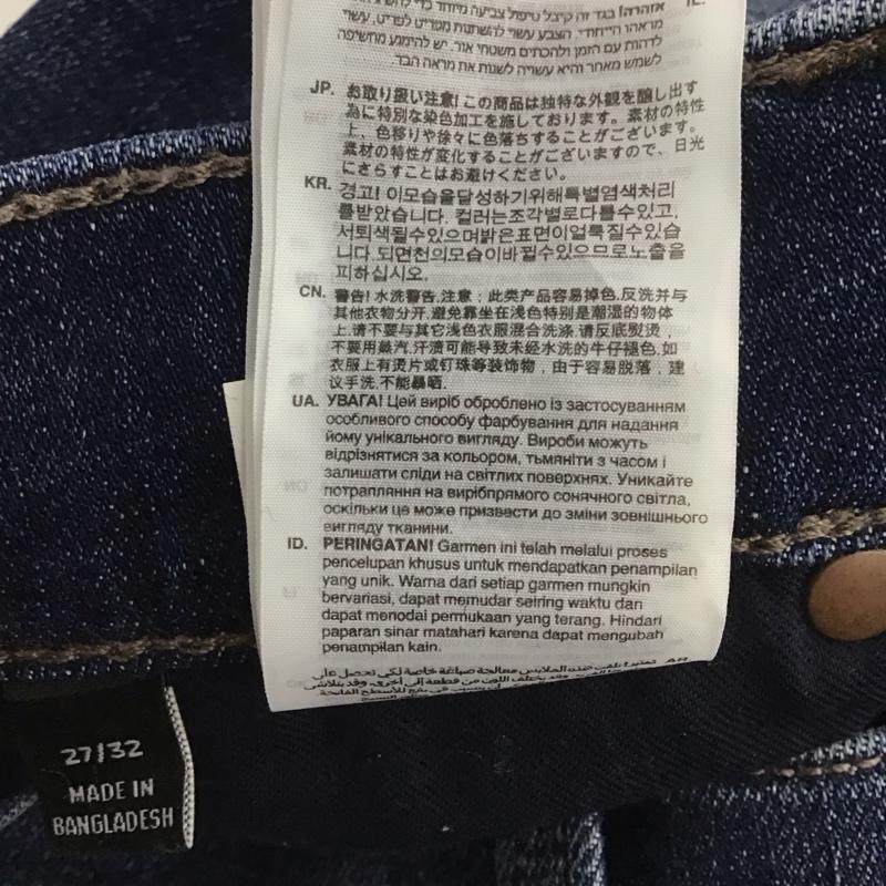 ジースターロゥ G-STAR RAW パンツ デニム、ジーンズ デニムパンツ スリムパンツ カジュアルパンツ ストレッチパンツ 27インチ 無地 インディゴ / インディゴ / メンズ USED 古着 中古 10148956