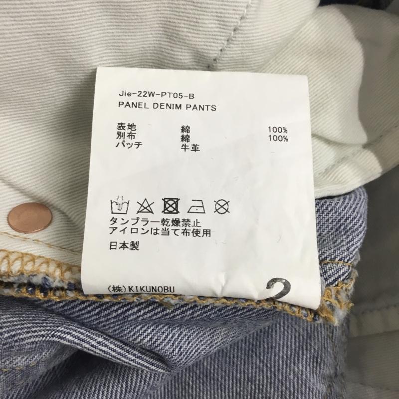 ジエダ Jieda パンツ デニム、ジーンズ jie-22w-pt05-b PANELDENIMPANTS デニムパンツ ストレートパンツ 2 刺繍 インディゴ / インディゴ /  メンズ USED 古着 中古 10120689