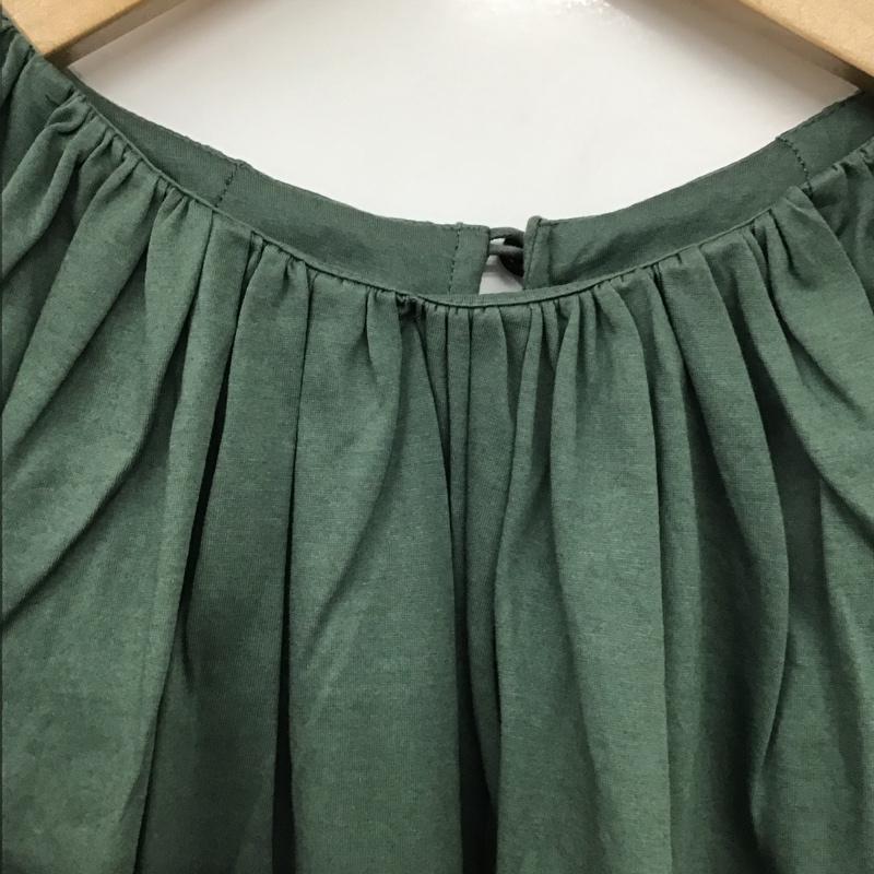 ユナイテッドアローズグリーンレーベルリラクシング UNITED ARROWS green label relaxing カットソー 半袖 3517-137-1667 ハイゲージギャザードルマンプルオーバーカットソー 無地 緑 / グリーン / レディース USED 古着 中古 10131668