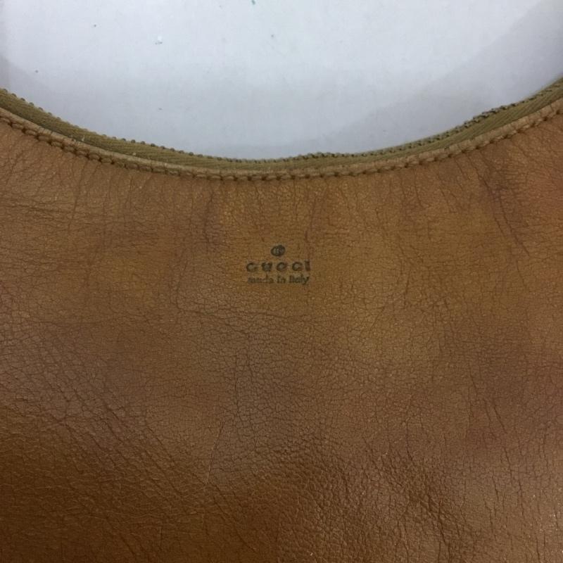 グッチ GUCCI トートバッグ トートバッグ 106663 レザー ワンショルダー 三日月型 ロゴ、文字 茶 / ブラウン / レディース USED 古着 中古 10129107