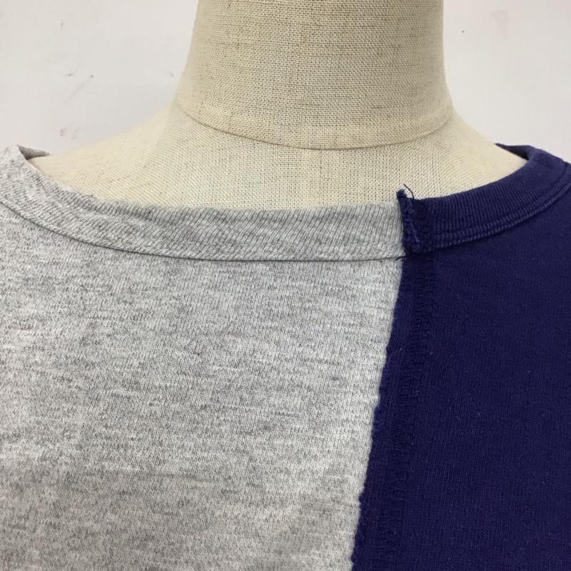 チャンピオン Champion Tシャツ 半袖 CW-P317 オーバーサイズ L ワンポイント 灰 / グレー / X 紺 / ネイビー / レディース USED 古着 中古 10112257