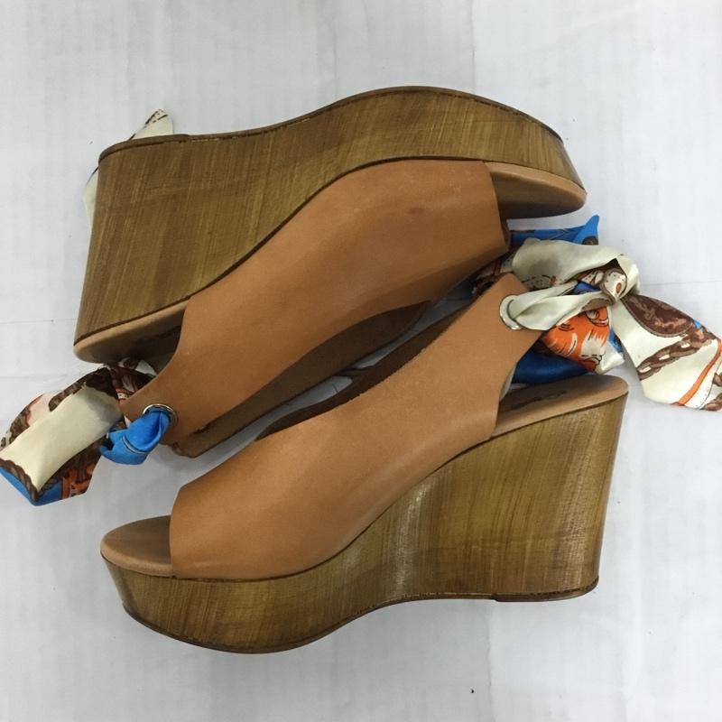 古着 USED サンダル サンダル TENDENZA ウエッジソール 38 箱有 無地 茶 / ブラウン / レディース USED 古着 中古 10123628
