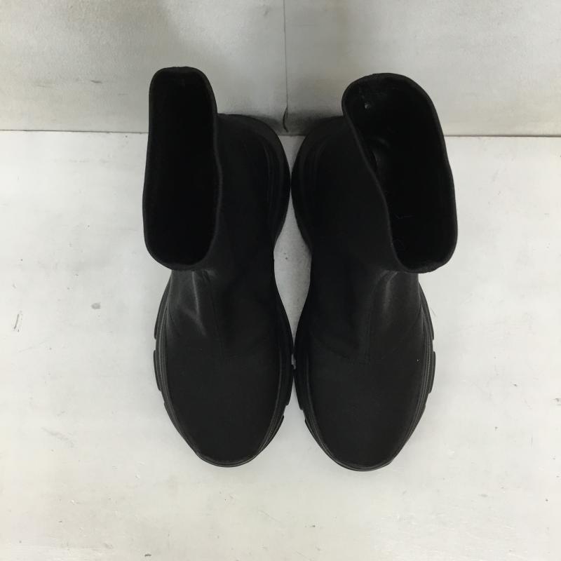 イエロー YELLO ブーツ ショートブーツ DOUBLE SNEAKER SHORT BOOTS M プリント 黒 / ブラック / レディース USED 古着 中古 10133472