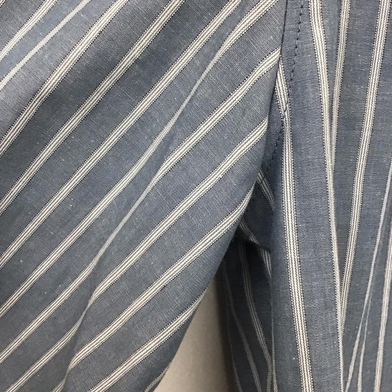 ザラ ZARA シャツ、ブラウス 長袖 M ストライプ 水色 / ライトブルー / レディース USED 古着 中古 10124783