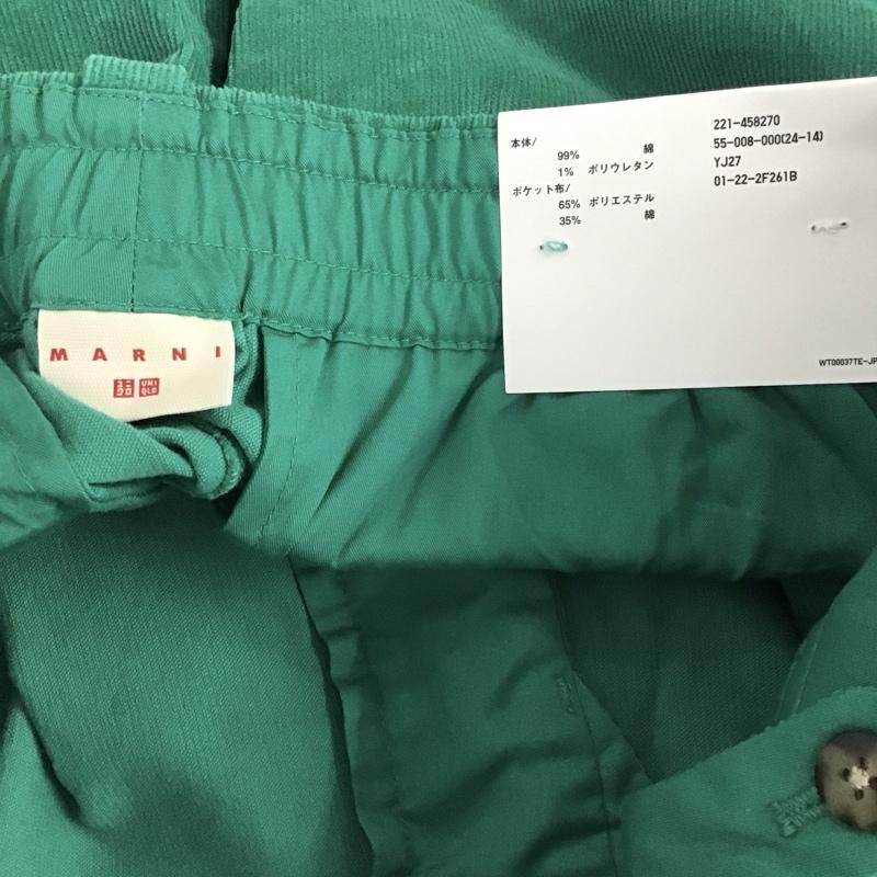 ユニクロ UNIQLO ボトムス ボトムス MARNI コーデュロイパンツ 3L 無地 緑 / グリーン / メンズ USED 古着 中古 10121901