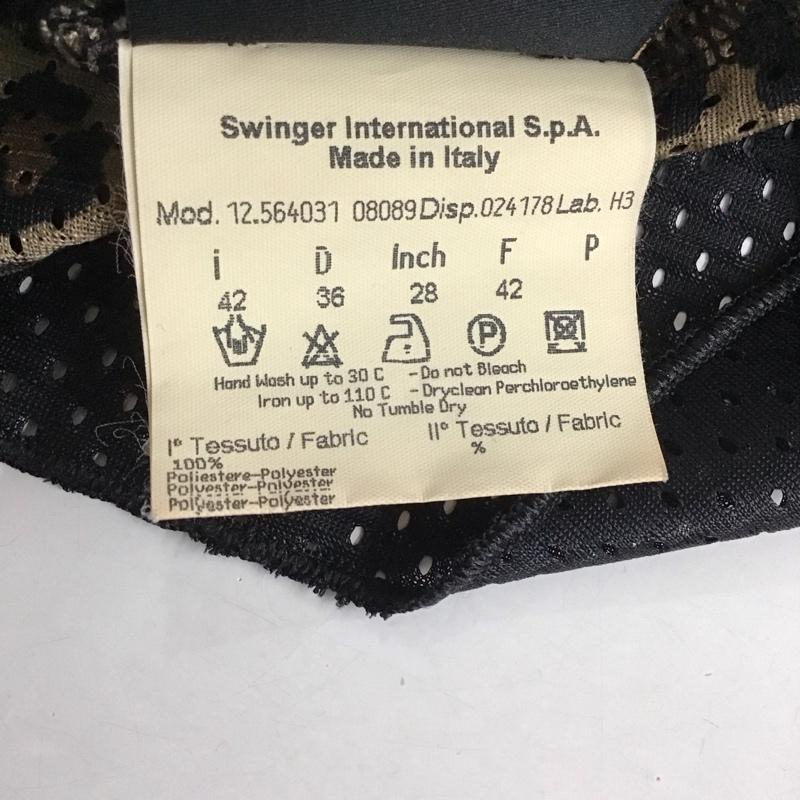 フェンディ FENDI カットソー 半袖 半袖カットソー プリントTシャツ クルーネックカットソー 90s リバーシブル 42 ヒョウ柄・レオパード柄 黒 / ブラック / レディース USED 古着 中古 10129747