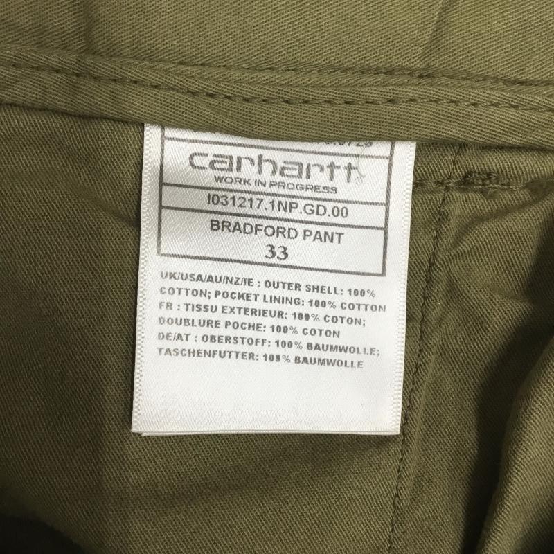 カーハートダブリューアイピー Carhartt WIP パンツ ワークパンツ、ペインターパンツ BRANDFORD PAMT 33インチ 無地 カーキ / カーキ / メンズ USED 古着 中古 10128841