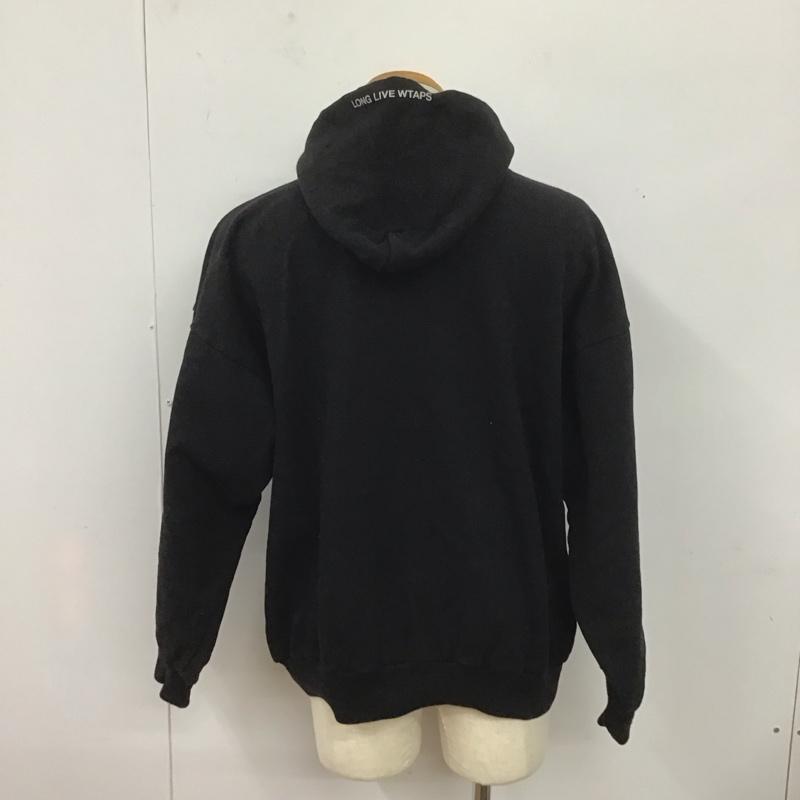 ダブルタップス WTAPS パーカー 長袖 長袖パーカー プルオーバーパーカー スウェット 3 ロゴ、文字 黒 / ブラック / メンズ USED 古着 中古 10126744