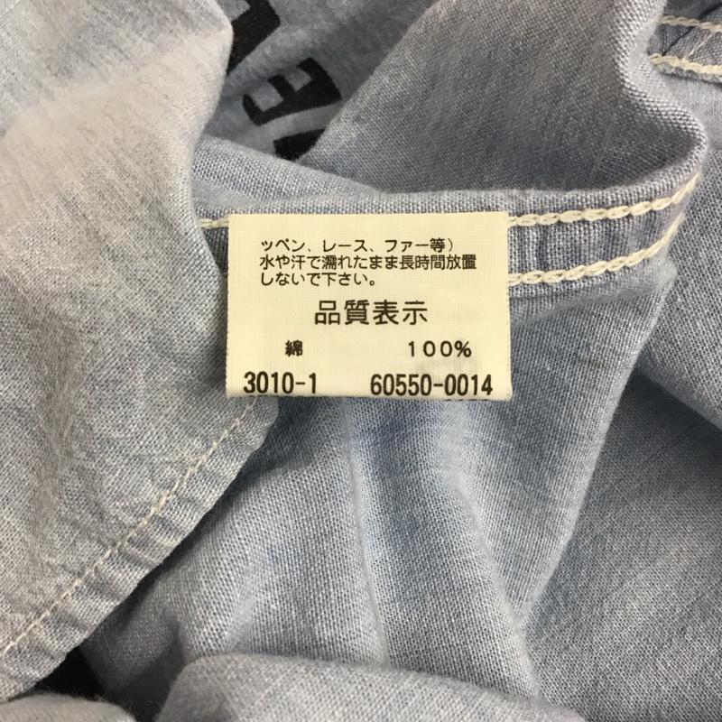 リーバイス Levi s シャツ、ブラウス 長袖 長袖シャツ カラーシャツ ポケットシャツ 長袖カットソー デニムシャツ M ロゴ、文字 インディゴ / インディゴ / メンズ USED 古着 中古 10124101