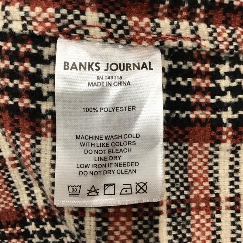 バンクスジャーナル BANKS JOURNAL シャツ、ブラウス 長袖 L チェック 黒 / ブラック / X オフホワイト / オフホワイト / X 赤 / レッド / メンズ USED 古着 中古 10121203