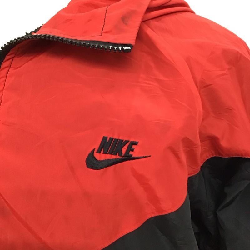 ナイキ NIKE ジャケット、上着 ジャンパー、ブルゾン ジップアップジャケット ジャンパー ジャケット スポーツウェア アウター L ロゴ、文字 黒 / ブラック / X 赤 / レッド / メンズ USED 古着 中古 10117112