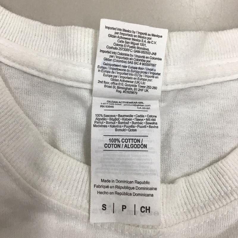 ギルダン GILDAN Tシャツ 半袖 クルーネック COUNTRY YARD PIZZA OF DEATH RECORDS S ロゴ、文字 白 / ホワイト / メンズ USED 古着 中古 10117066