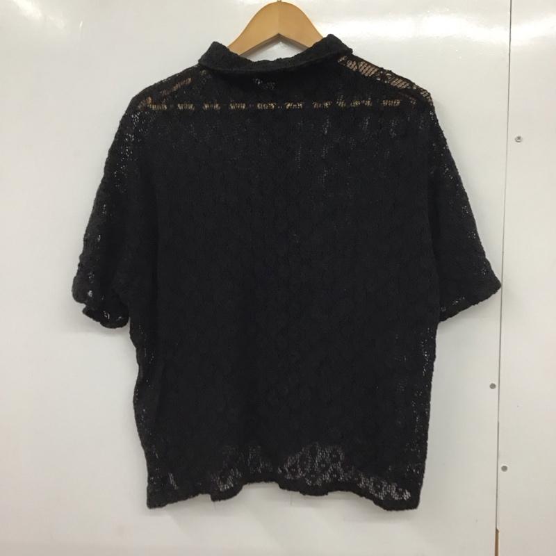 ニコアンド niko and... シャツ、ブラウス 半袖 無地 黒 / ブラック / レディース USED 古着 中古 10132222