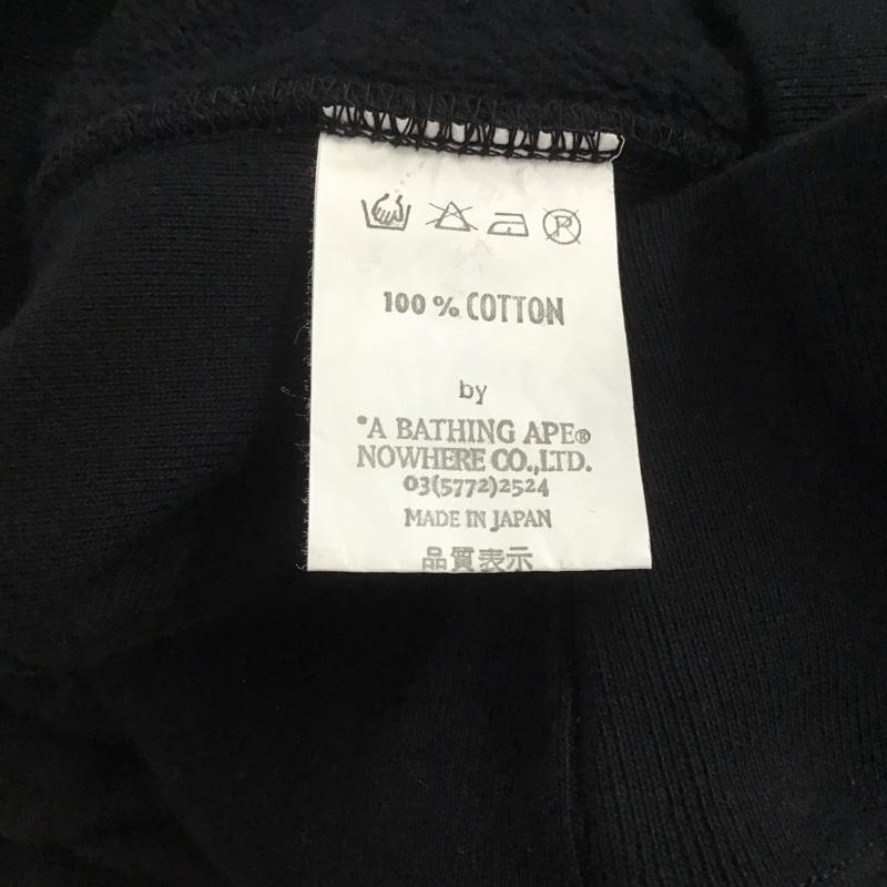アベイシングエイプ A BATHING APE パーカー 長袖 長袖パーカー プルオーバーパーカー スウェット M ロゴ、文字 黒 / ブラック / メンズ USED 古着 中古 10145558