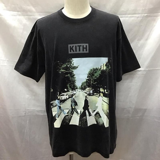 キス KITH Tシャツ 半袖 半袖カットソー プリントカットソー クルーネックカットソー M プリント 黒 / ブラック /  メンズ USED 古着 中古 10111009