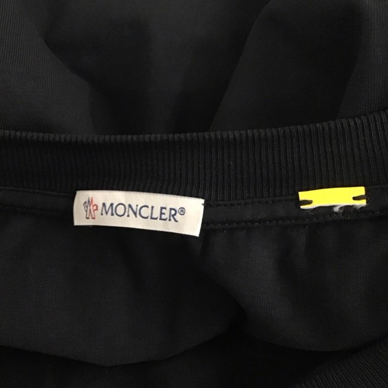 モンクレール MONCLER Tシャツ 半袖 半袖カットソー プリントTシャツ クルーネックカットソー M プリント 黒 / ブラック /  メンズ USED 古着 中古 10110209
