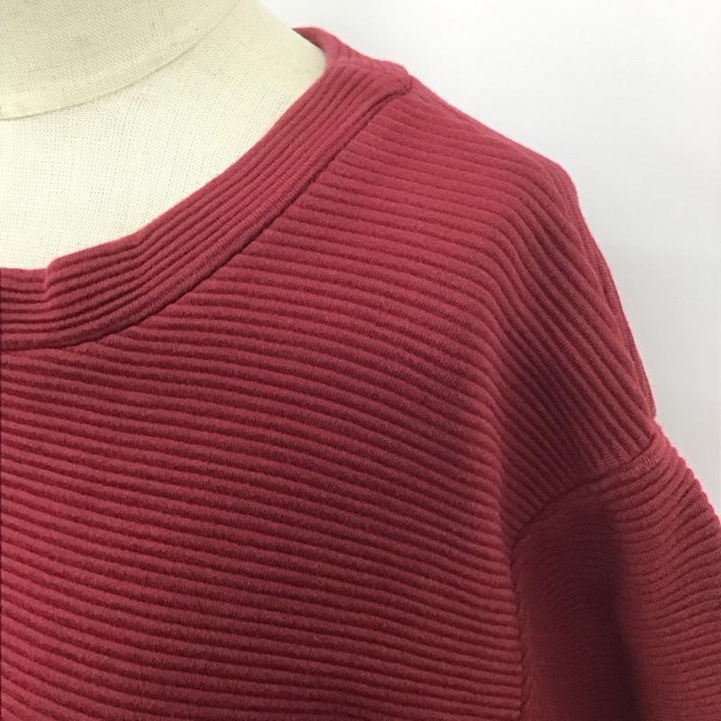 エモダ EMODA トレーナー 長袖 M 無地 えんじ / ワインレッド / レディース USED 古着 中古 10108107