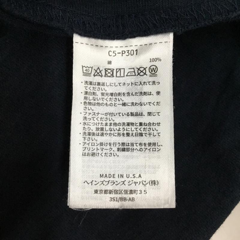 チャンピオン Champion Tシャツ 半袖 C5-P301 半袖カットソー プリントTシャツ クルーネックカットソー XL 無地 紺 / ネイビー / メンズ USED 古着 中古 10117521