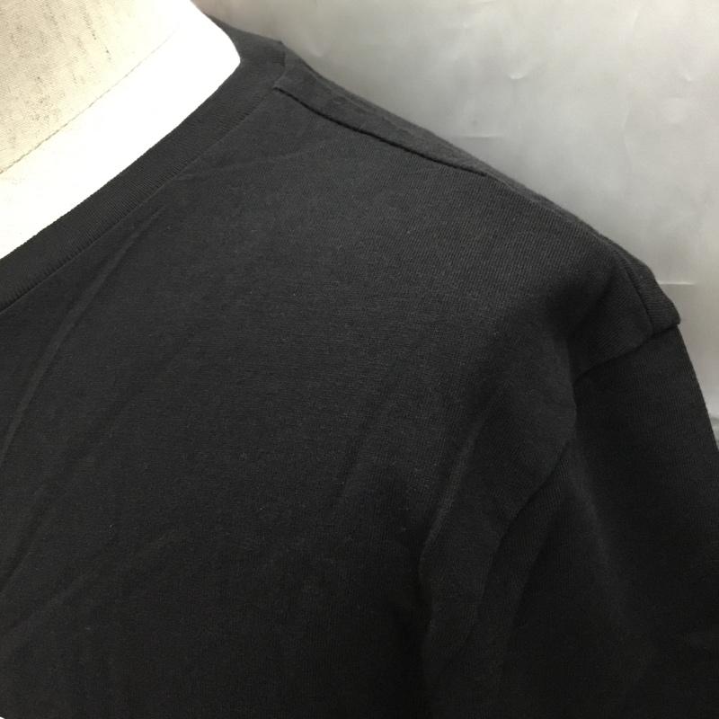 トミーヒルフィガー TOMMY HILFIGER Tシャツ 半袖 半袖カットソー プリントTシャツ クルーネックカットソー L ロゴ、文字 黒 / ブラック /  メンズ USED 古着 中古 10109360