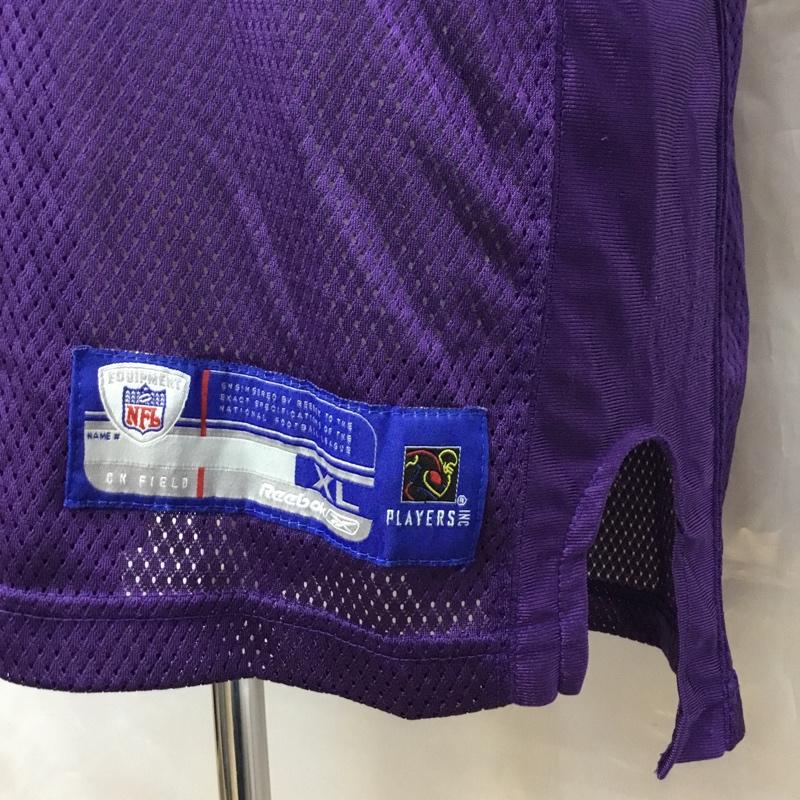 リーボック Reebok カットソー 半袖 半袖カットソー スポーツウェア ユニフォーム XL ロゴ、文字 紫 / パープル / メンズ USED 古着 中古 10116675