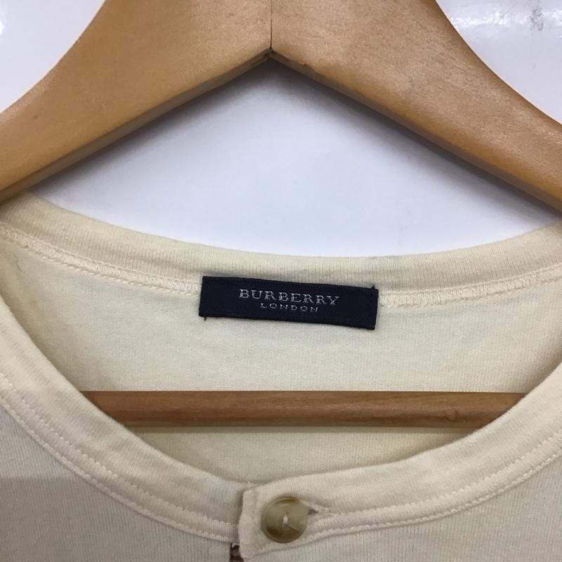 バーバリーロンドン Burberry London カットソー 半袖 半袖カットソー 無地Tシャツ ヘンリーネックカットソー L ロゴ、文字 オフホワイト / オフホワイト / メンズ USED 古着 中古 10139172