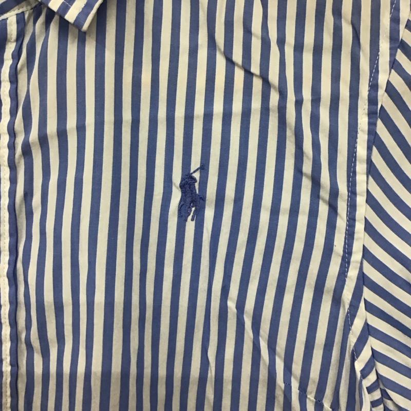 ポロラルフローレン POLO RALPH LAUREN ワンピース ミニスカート ストライプ 白 / ホワイト / X 水色 / ライトブルー /  レディース USED 古着 中古 10131971