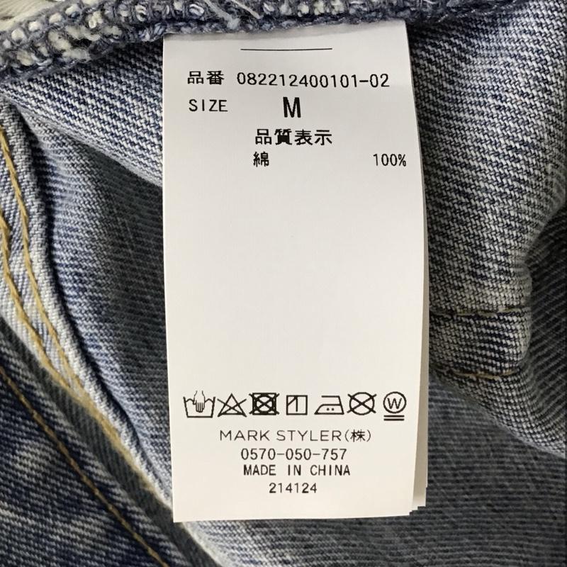 ジュエティ jouetie パンツ デニム、ジーンズ 082212400101-02 デニムパンツ ストレートパンツ ワイドパンツ カジュアルパンツ M 無地 インディゴ / インディゴ / レディース USED 古着 中古 10114514