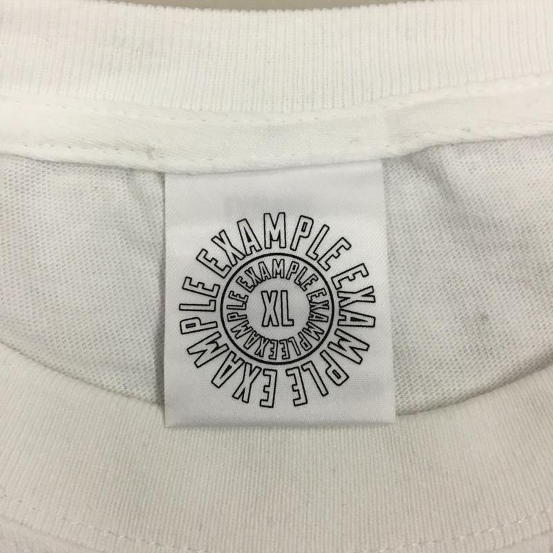 イグザンプル EXAMPLE Tシャツ 半袖 半袖カットソー プリントTシャツ クルーネックカットソー XL ロゴ、文字 白 / ホワイト /  メンズ USED 古着 中古 10108706