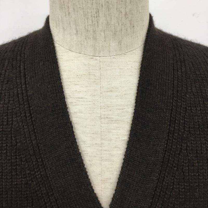 アダムエロペ ADAM ET ROPE カーディガン 長袖 長袖カーディガン 長袖ニットカーディガン 前開きボタン M 無地 茶 / ブラウン / メンズ USED 古着 中古 10110022