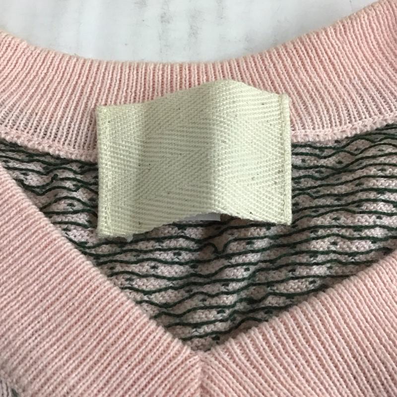 ユナイテッドアローズ UNITED ARROWS ベスト ベスト ニットベスト ノースリーブカットソー セーター Vネックカットソー M 総柄 緑 / グリーン / X 桃 / ピンク / メンズ USED 古着 中古 10111641