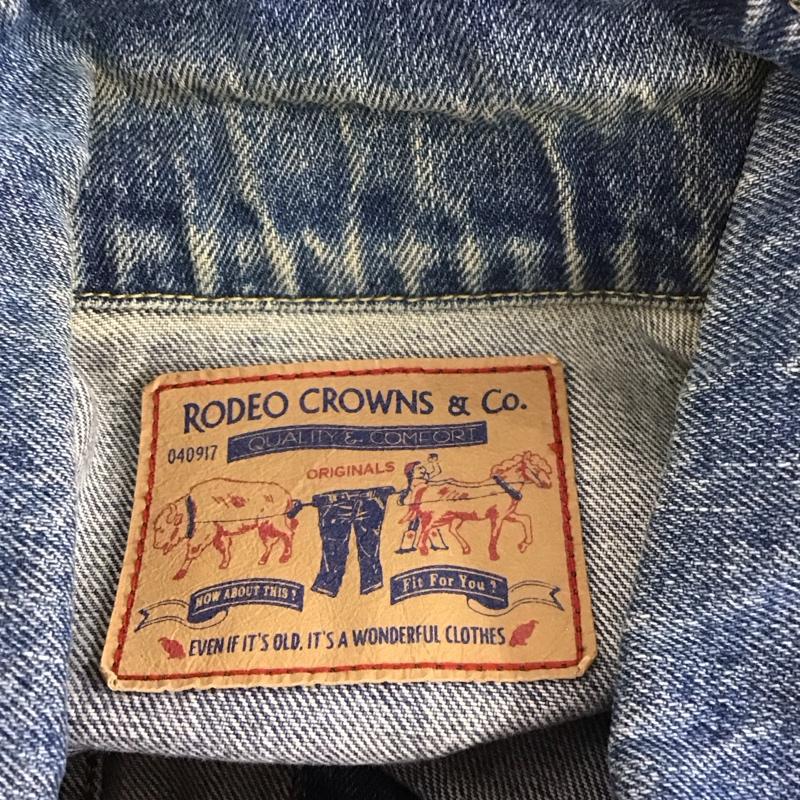 ロデオクラウンズ Rodeo Crowns ジャケット、上着 ジャケット、ブレザー 4208AR10-0500-15 ジージャン デニムジャケット ビッグシルエット S 無地 インディゴ / インディゴ / レディース USED 古着 中古 10110416