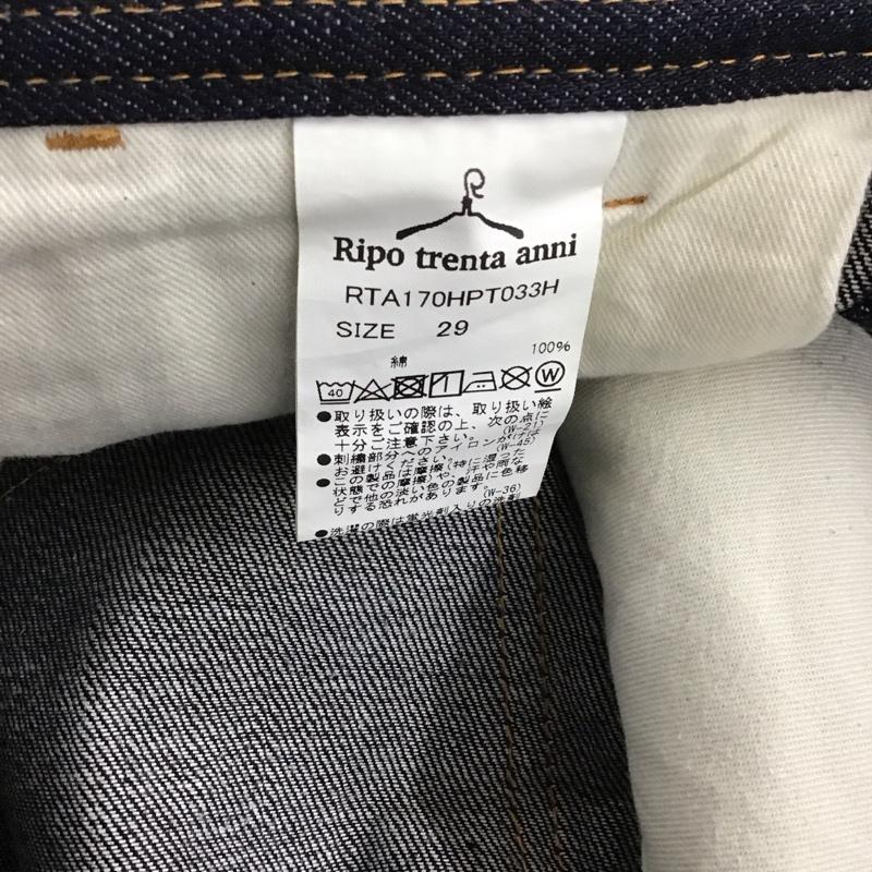リポトレンタアンニ Ripo trenta anni パンツ デニム、ジーンズ デニムパンツ スリムパンツ カジュアルパンツ 29インチ 無地 インディゴ / インディゴ / メンズ USED 古着 中古 10143680