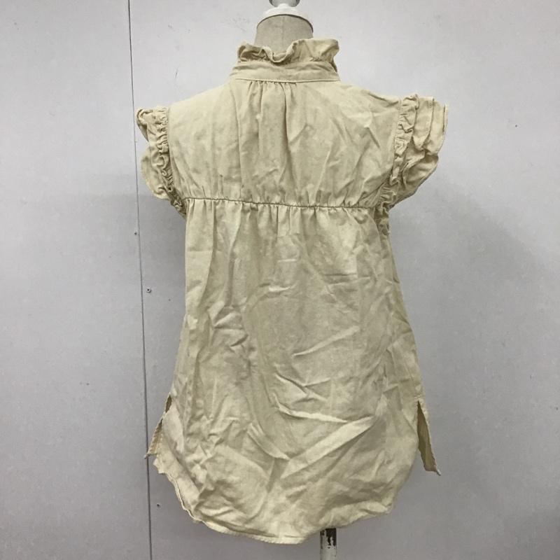 マウジー MOUSSY シャツ、ブラウス 半袖 010dag11-5410 DENIMRUFFLE ブラウス ノースリーブカットソー フリルシャツ FREE 無地 ベージュ / ベージュ / レディース USED 古着 中古 10105653