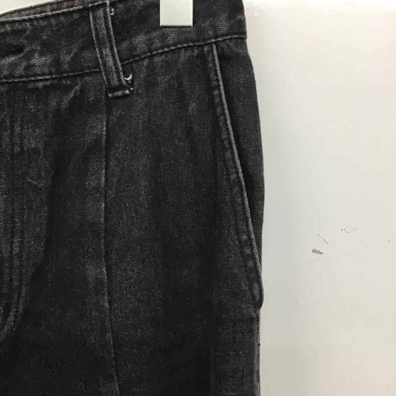ローリーズファーム LOWRYS FARM パンツ デニム、ジーンズ サイドスリット L 無地 黒 / ブラック / レディース USED 古着 中古 10137186