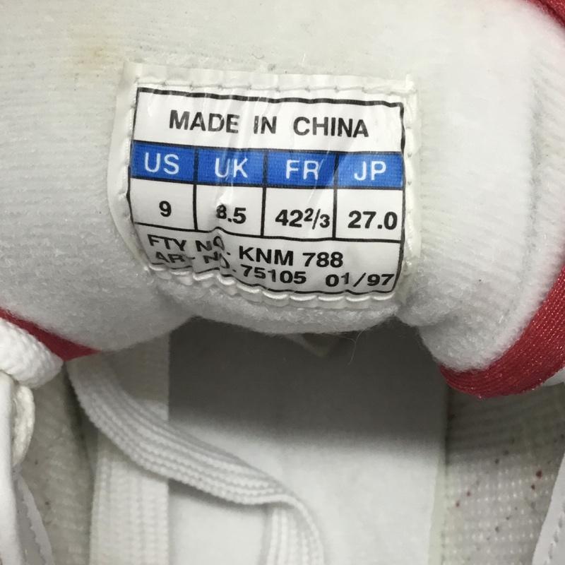 アディダス adidas スニーカー スニーカー 075105 ULTRA STAR 27cm 箱有 27.0cm ロゴ、文字 白 / ホワイト / X 赤 / レッド / メンズ USED 古着 中古 10120730