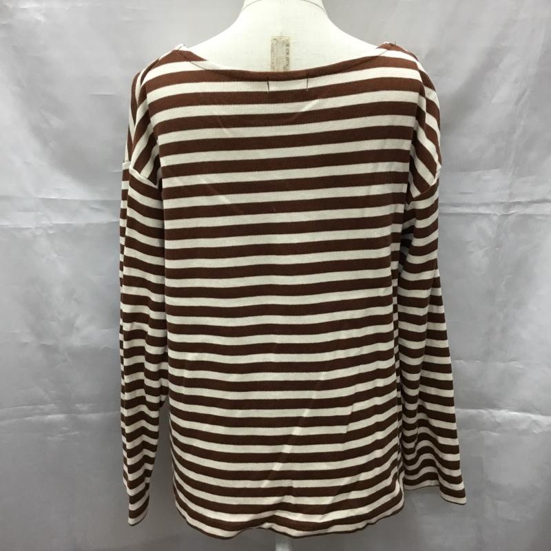 サマンサモスモス Samansa Mos2 カットソー 長袖 1208165 FREE ボーダー柄 茶 / ブラウン / X ベージュ / ベージュ /  レディース USED 古着 中古 10107485