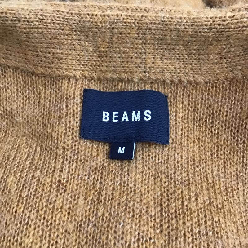 ビームス BEAMS カーディガン 長袖 長袖カーディガン 前ボタン ニットカーディガン M 無地 ベージュ / ベージュ / メンズ USED 古着 中古 10127331