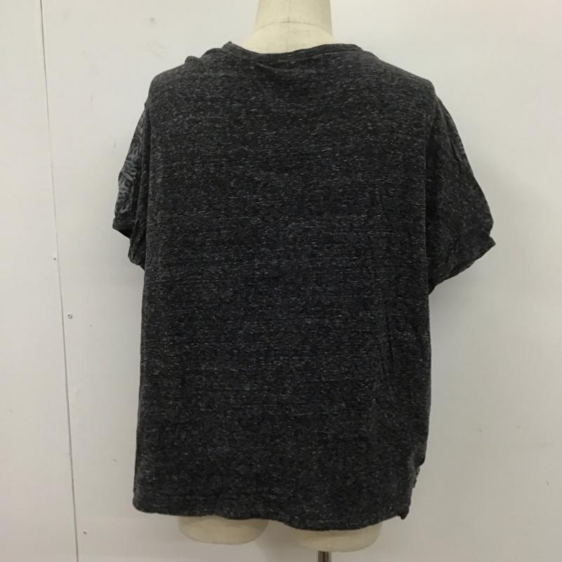 ストラマ STORAMA カットソー 半袖 半袖カットソー クルーネックカットソー フリルカットソー 切り替えカットソー 総柄 灰 / グレー / メンズ USED 古着 中古 10106740