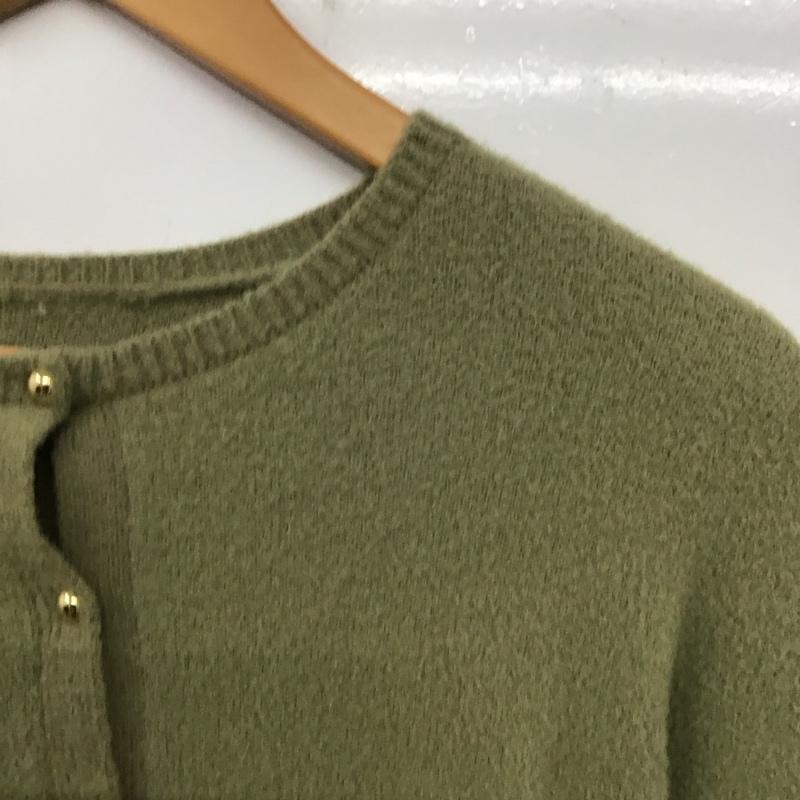 アルシーヴ archives カーディガン 長袖 M 無地 カーキ / カーキ / レディース USED 古着 中古 10138169