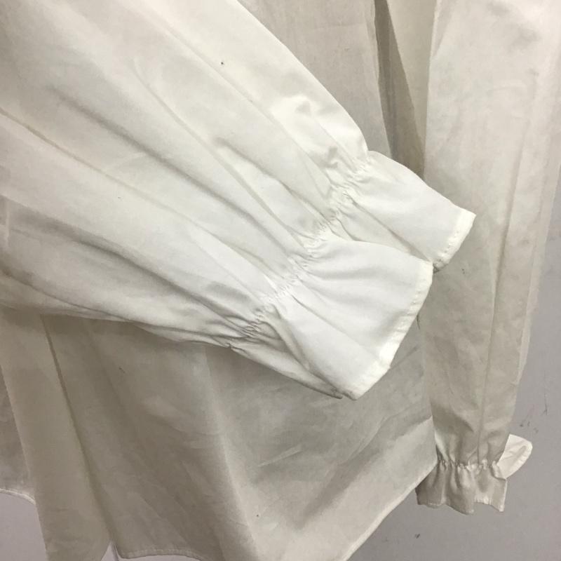 ザラ ZARA カットソー 長袖 フリル レイヤード風 XS 無地 白 / ホワイト / X 黒 / ブラック / レディース USED 古着 中古 10121882