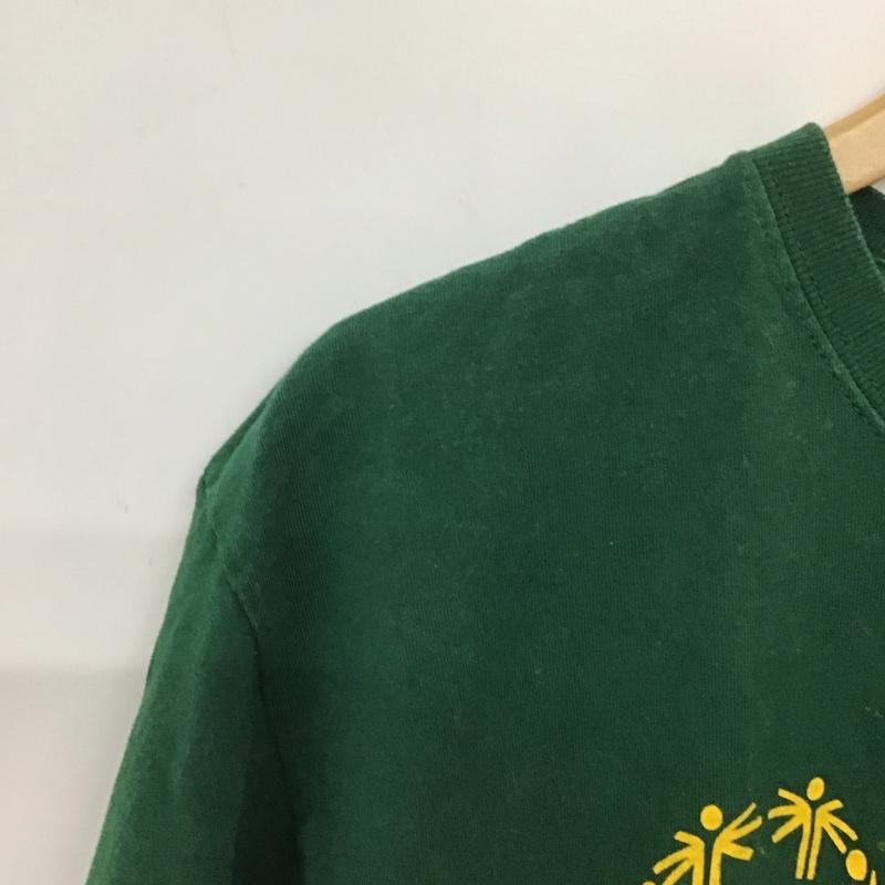 チャンピオン Champion Tシャツ 半袖 半袖カットソー プリントTシャツ クルーネックカットソー M ロゴ、文字 緑 / グリーン / メンズ USED 古着 中古 10137668