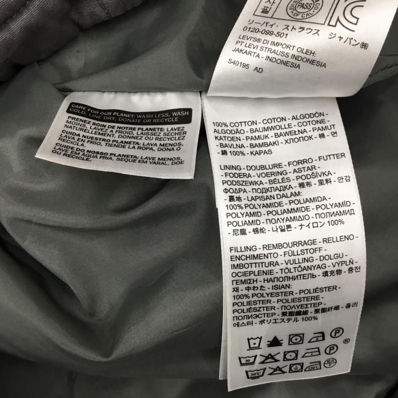 リーバイス Levi s ベスト ベスト 前ボタンベスト ダウンベスト ノースリーブ M 無地 灰 / グレー / メンズ USED 古着 中古 10116679