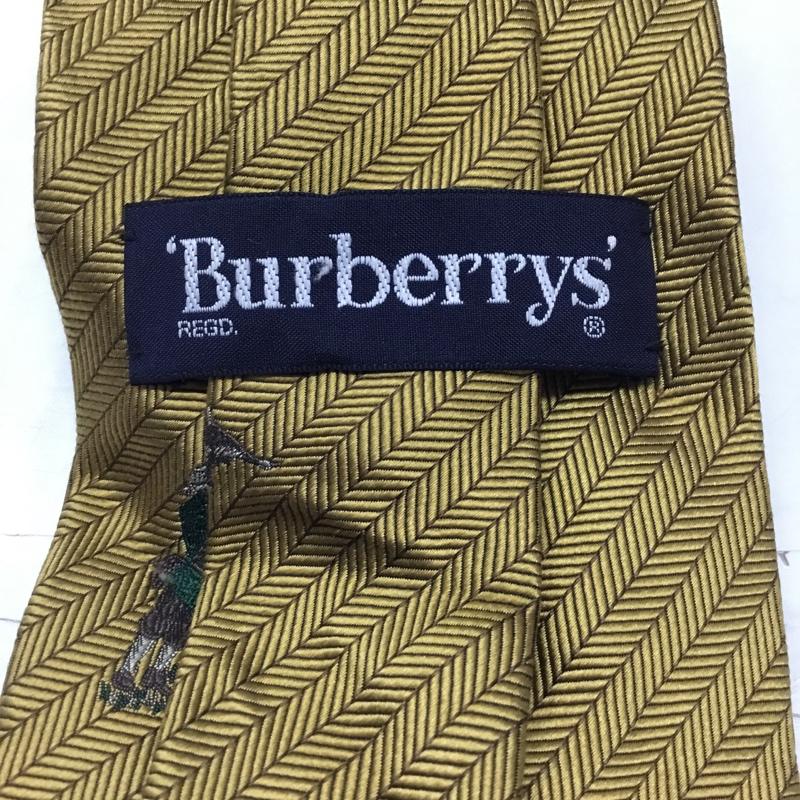 バーバリーズ BURBERRYS ネクタイ ネクタイ シルク 狩り 総柄 金 / ゴールド / メンズ USED 古着 中古 10113610