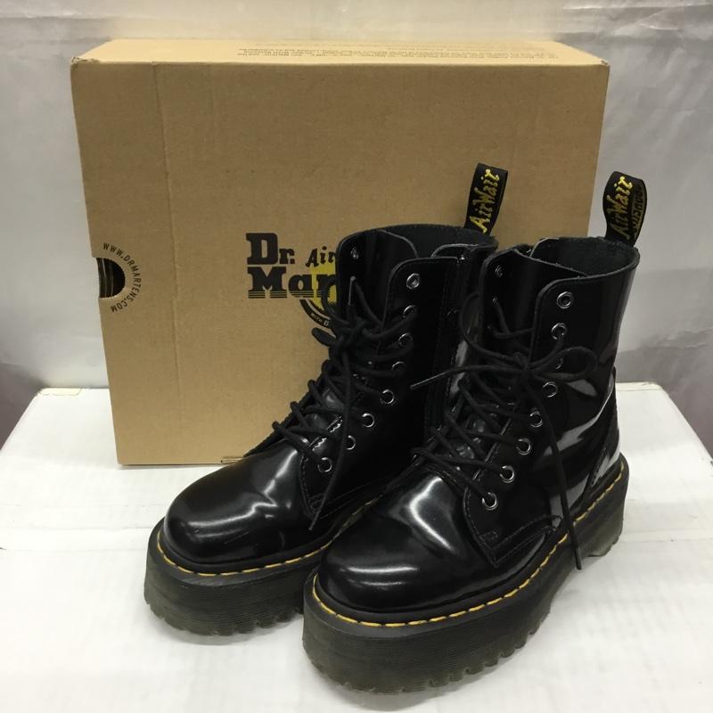ドクターマーチン Dr.Martens ブーツ ショートブーツ JADON 8ホールブーツ 厚底ソール UK3 箱有 US:5 無地 黒 / ブラック / レディース USED 古着 中古 10121834