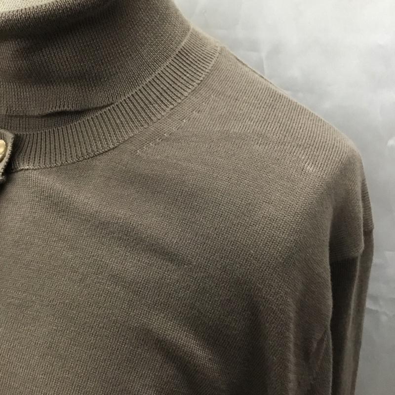 ユナイテッドアローズ UNITED ARROWS アンサンブルニット 長袖 1528-106-0078 UGCB コットン カーディガン ノースリーブニット タートルネック クルーネック 無地 茶 / ブラウン / レディース USED 古着 中古 10107483